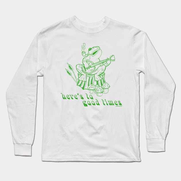 Good Timin' Frog Long Sleeve T-Shirt by Penciltucky